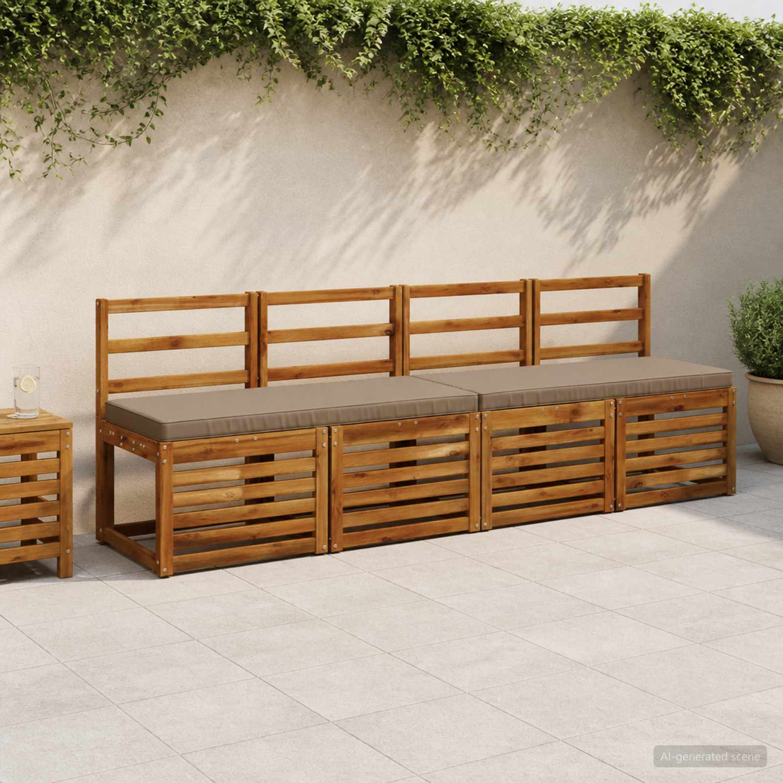 951230_1.jpg vidaXL 1-dielna poduška na lavicu VUGHT 100% polyester Sivohnedá – Obrázok 1