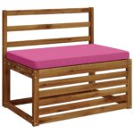 vidaXL 1-dielna poduška na lavicu VUGHT 100% polyester Ružová – Obrázok 2