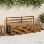 vidaXL 1-dielna poduška na lavicu VUGHT 100% polyester Sivohnedá