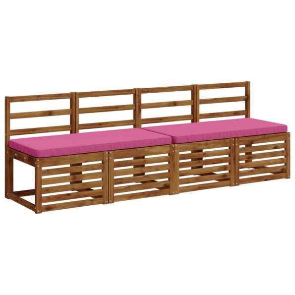 vidaXL 2-dielne podušky na lavicu VUGHT 2 ks 100% polyester Ružová – Obrázok 3