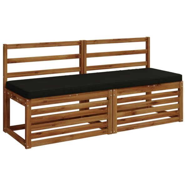 vidaXL 1-dielna poduška na lavicu VUGHT 100% polyester Čierna – Obrázok 3