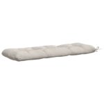 vidaXL Vankúš na lavičku VIANEN 100% polyester Biela 100 x 40 x 12 cm – Obrázok 4
