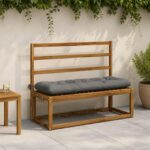 vidaXL Vankúš na lavičku VIANEN 100% polyester Sivá 100 x 40 x 12 cm