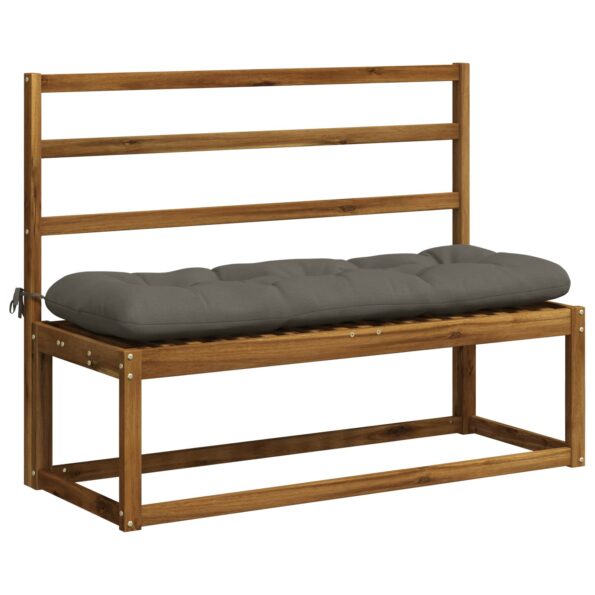 vidaXL Vankúš na lavičku VIANEN 100% polyester Sivá 100 x 40 x 12 cm – Obrázok 3