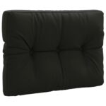 vidaXL Vankúš na paletu VIANEN 100% polyester Čierna 70 x 60 x 12 cm – Obrázok 2