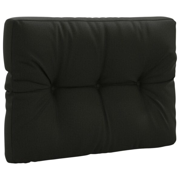 vidaXL Vankúš na paletu VIANEN 100% polyester Čierna 70 x 60 x 12 cm – Obrázok 2