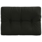 vidaXL Vankúš na paletu VIANEN 100% polyester Čierna 70 x 60 x 12 cm – Obrázok 4