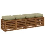 vidaXL 4-dielne sedacie vankúše VIANEN 4 pcs 100% polyester – Obrázok 3