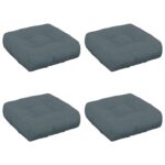 vidaXL 4-dielne sedacie vankúše VIANEN 4 pcs 100% polyester Modrá – Obrázok 2