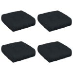 vidaXL 4-dielne sedacie vankúše VIANEN 4 pcs 100% polyester Tmavomodrá – Obrázok 2