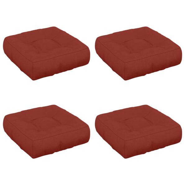 vidaXL 4-dielne sedacie vankúše VIANEN 4 pcs 100% polyester Červená – Obrázok 2