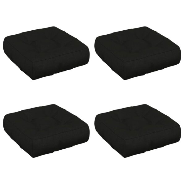 vidaXL 4-dielne sedacie vankúše VIANEN 4 pcs 100% polyester Čierna – Obrázok 2
