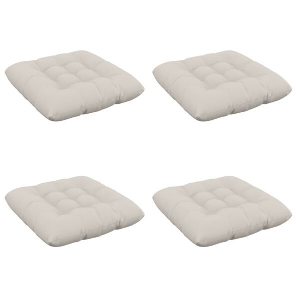 vidaXL Vankúše na sedenie VIANEN 4 ks 100% polyester Biela – Obrázok 2