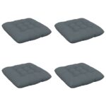 vidaXL Vankúše na sedenie VIANEN 4 ks 100% polyester Modrá – Obrázok 2