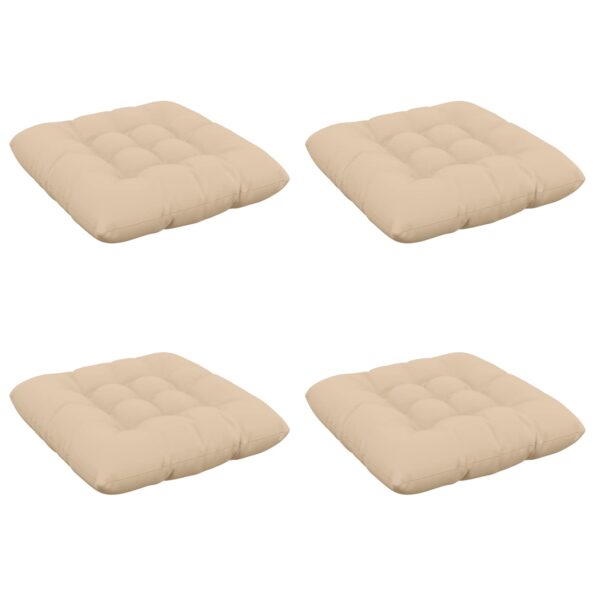 vidaXL Vankúše na sedenie VIANEN 4 ks 100% polyester Krémová – Obrázok 2