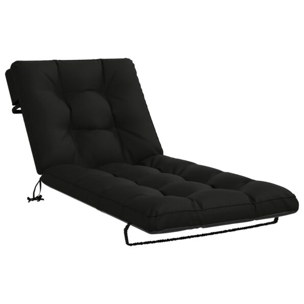 vidaXL Vankúš na ležadlo VIANEN 100% polyester Čierna 200 x 70 x 8 cm – Obrázok 2