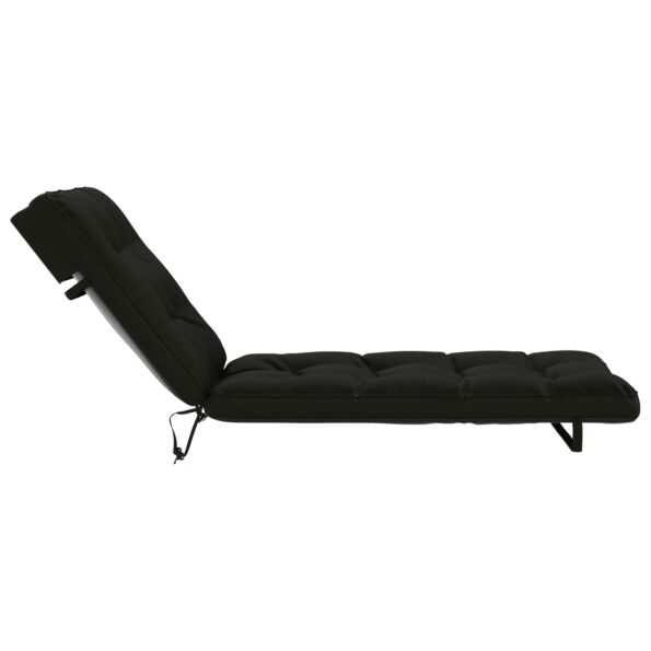 vidaXL Vankúš na ležadlo VIANEN 100% polyester Čierna 200 x 70 x 8 cm – Obrázok 5