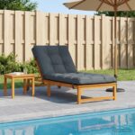 vidaXL Vankúš na ležadlo VIANEN 100% polyester Modrá 200 x 80 x 8 cm