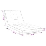 vidaXL Vankúš na ležadlo VIANEN 100% polyester Modrá 200 x 80 x 8 cm – Obrázok 8