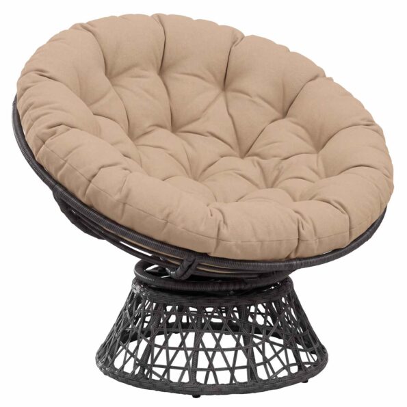 vidaXL Vankúš na Papasan stoličku VIANEN 100% polyester Piesková – Obrázok 2