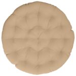 vidaXL Vankúš na Papasan stoličku VIANEN 100% polyester Piesková – Obrázok 3