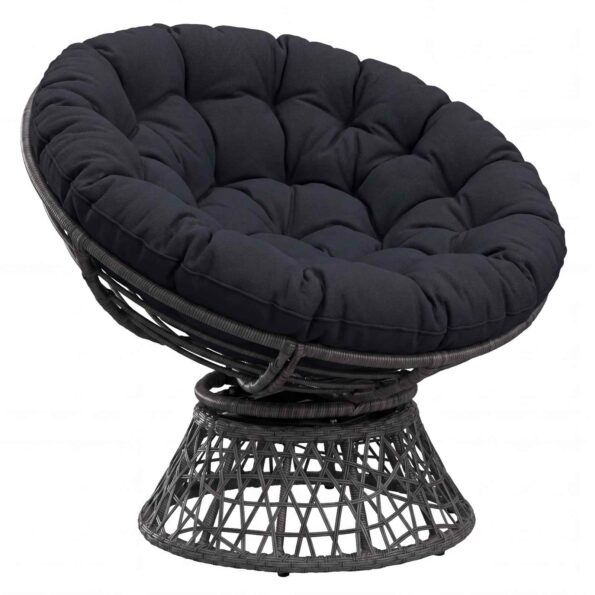 vidaXL Vankúš na Papasan stoličku VIANEN 100% polyester Tmavomodrá – Obrázok 2