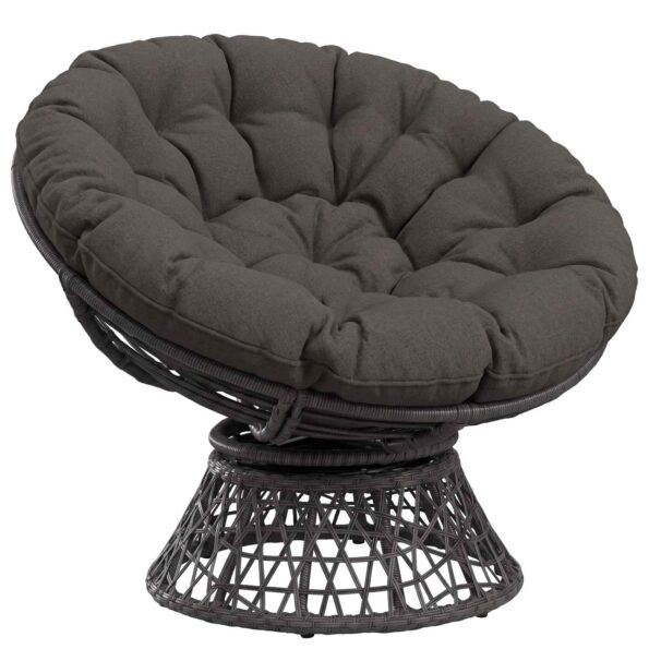 vidaXL Vankúš na Papasan stoličku VIANEN 100% polyester Antracitová – Obrázok 2