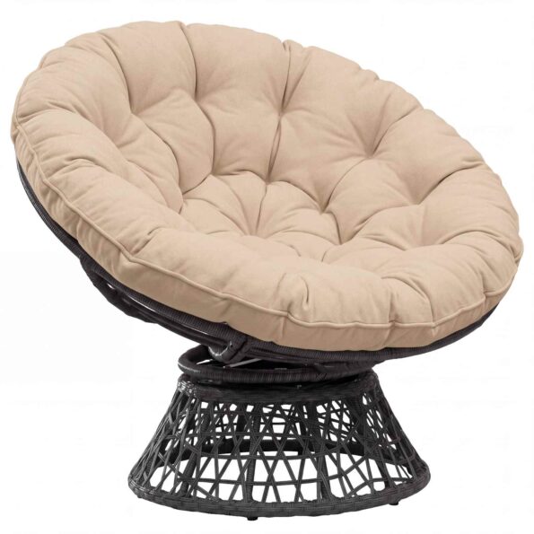 vidaXL Vankúš na Papasan stoličku VIANEN 100% polyester Krémová – Obrázok 2