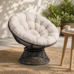 vidaXL Vankúš na Papasan stoličku VIANEN 100% polyester Biela