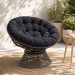 vidaXL Vankúš na Papasan stoličku VIANEN 100% polyester Tmavomodrá