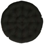 vidaXL Vankúš na Papasan stoličku VIANEN 100% polyester Čierna – Obrázok 3