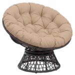 vidaXL Vankúš na Papasan stoličku VIANEN 100% polyester Piesková – Obrázok 2