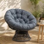 vidaXL Vankúš na Papasan stoličku VIANEN 100% polyester Modrá