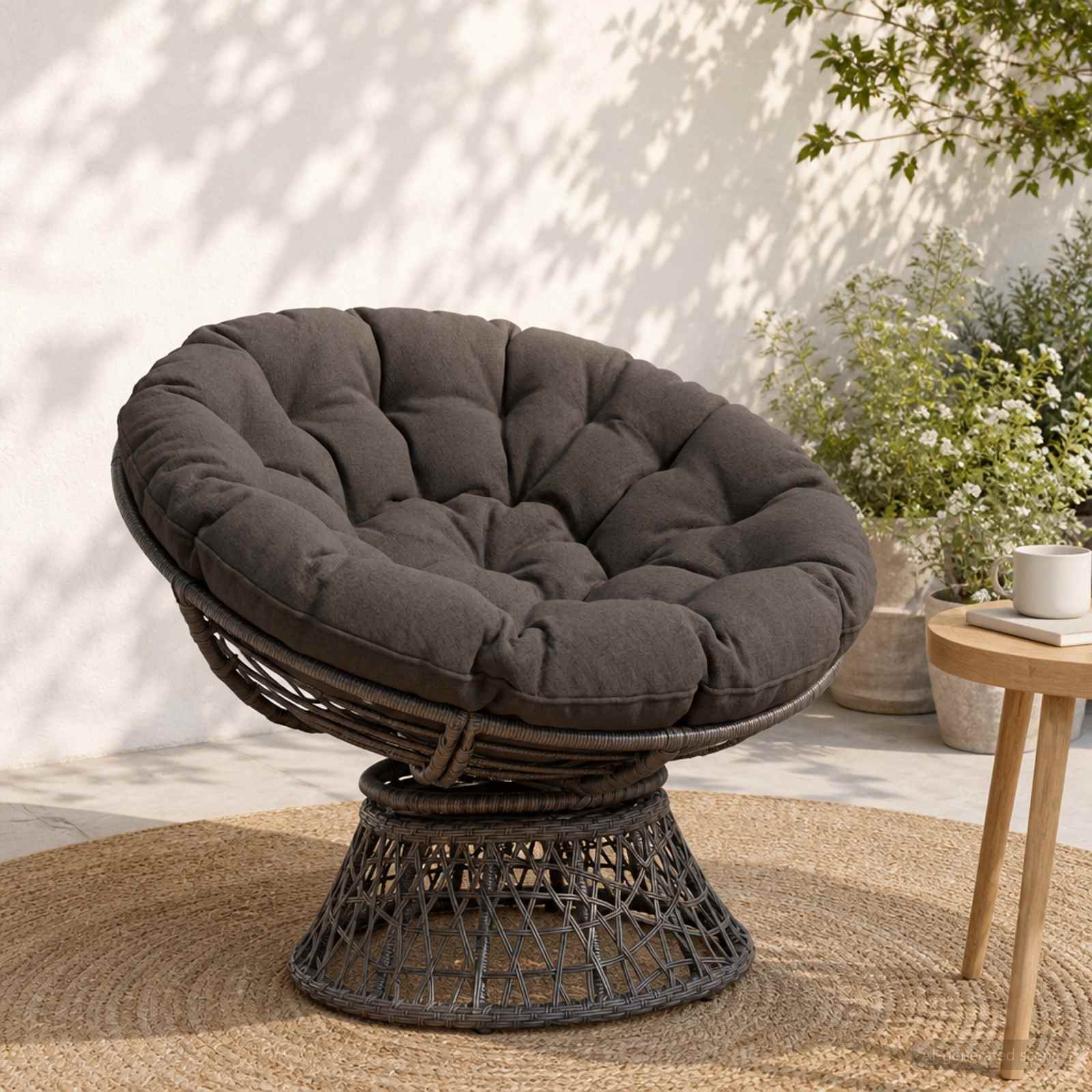 953983_1.jpg vidaXL Vankúš na Papasan stoličku VIANEN 100% polyester Antracitová – Obrázok 1