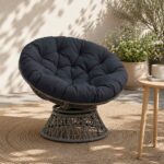 vidaXL Vankúš na zavesenú stoličku VIANEN 100% polyester Tmavomodrá – Obrázok 7