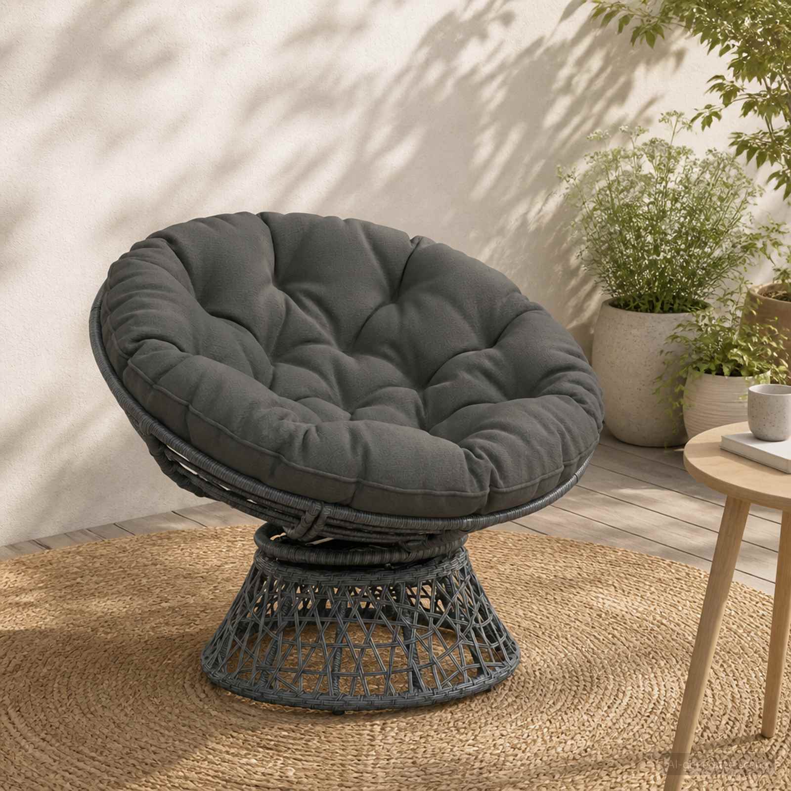 953996_1.jpg vidaXL Vankúš na zavesenú stoličku VIANEN 100% polyester Sivá – Obrázok 1