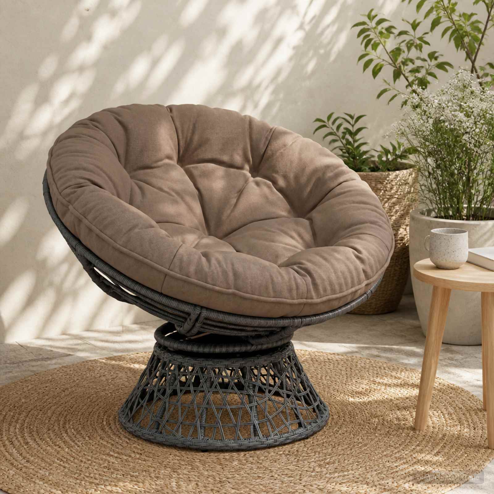 954012_1.jpg vidaXL Vankúš na zavesenú stoličku VIANEN 100% polyester Sivohnedá – Obrázok 1