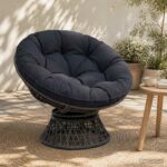 vidaXL Vankúš na zavesenú stoličku VIANEN 100% polyester Tmavomodrá