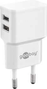 Adaptér 230V na 2x USB max.2,4A, biely