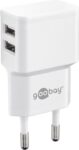 Adaptér 230V na 2x USB max.2,4A, biely