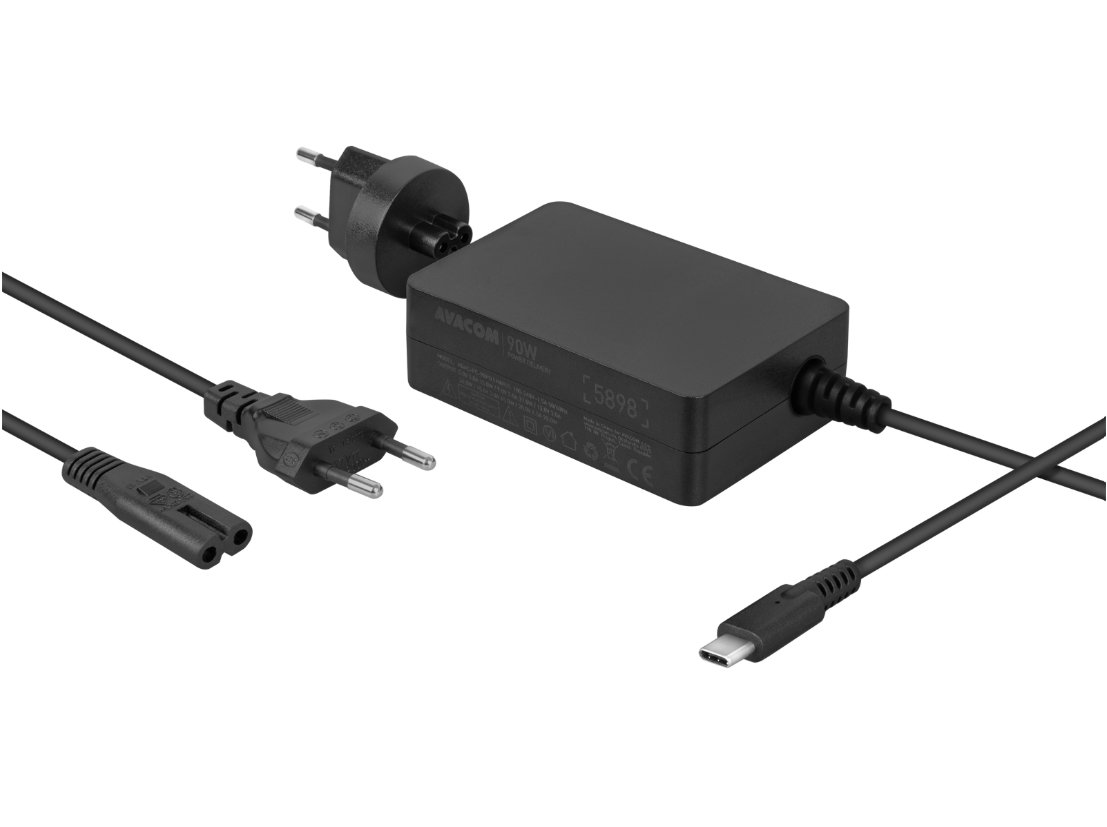 Adapter-Avacom-nabijaci-pre-notebooky-USB-Type-C-90W-Power-Delivery-USB-A Adaptér Avacom nabíjací pre notebooky USB Type-C 90W Power Delivery + USB A – Obrázok 1