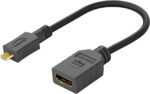 Adaptér Flexi HDMI Typ A samica - micro HDMI Typ D samec pre ohybné zapojenie