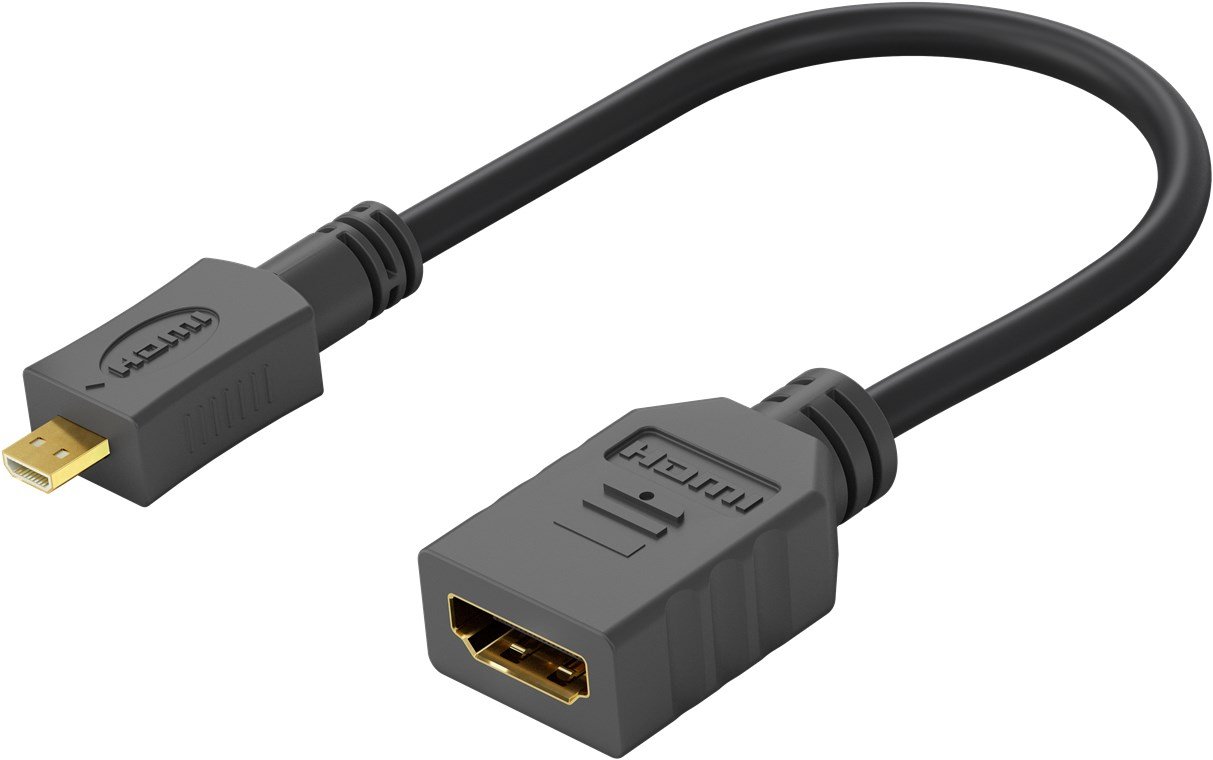 Adapter-Flexi-HDMI-Typ-A-samica-micro-HDMI-Typ-D-samec-pre-ohybne-zapojenie Adaptér Flexi HDMI Typ A samica - micro HDMI Typ D samec pre ohybné zapojenie – Obrázok 1
