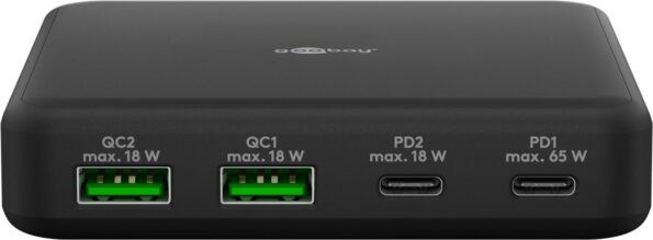 Adaptér USB-C™ PD GaN (65 W) 2x USB-C (Power Delivery) a 2x USB-A (Quick Charge 3.0) – Obrázok 3