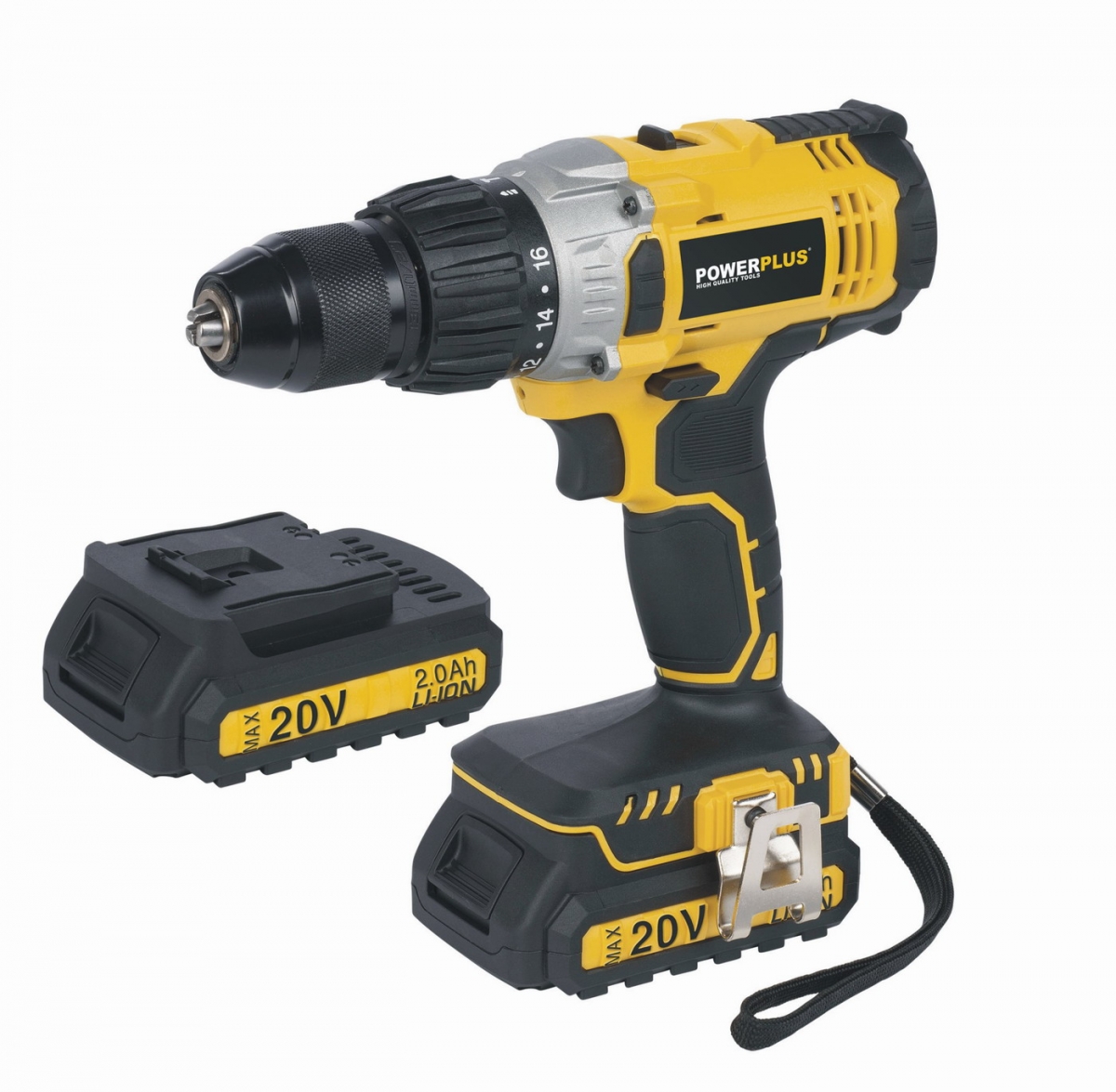 Aku-vrtacka-Powerplus-POWX00445-20V-s-priklepom Aku vŕtačka Powerplus POWX00445 20V s príklepom – Obrázok 1