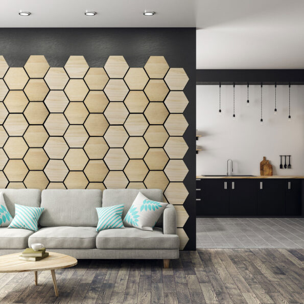 Akustický panel G21 81,5x66,5x2,1 cm plástov, prírodný dub – Obrázok 7