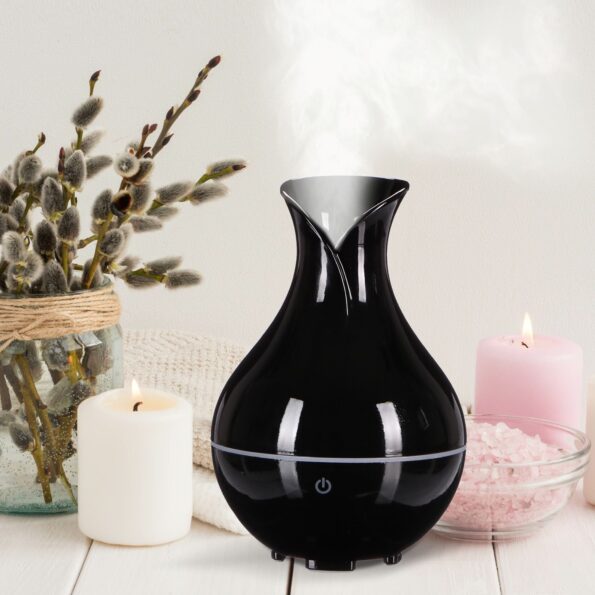 Aróma difuzér Sixtol Bloom čierny lesk 200 ml – Obrázok 4