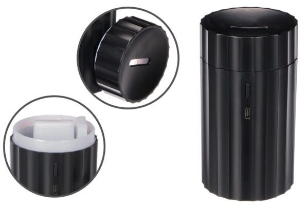 Aróma difuzér Sixtol Car Flame do auta čierny 100ml, USB-C, do držiaka na pitie – Obrázok 3