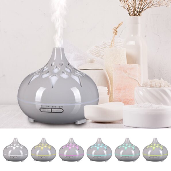 Aróma difuzér Sixtol Palm šedý lesk 500 ml – Obrázok 3