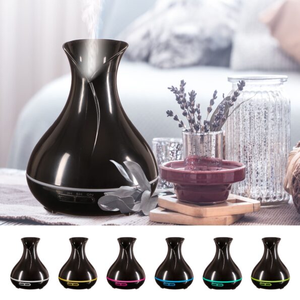 Aróma difuzér Sixtol Vulcan čierny lesk 350 ml – Obrázok 2